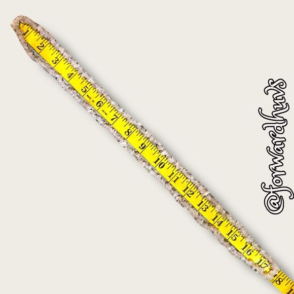 36-Inch Pink Quartz Chip Necklace – Continuous Strand - Picture 8 of 9